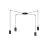 Emibig Suspension Luminaire Traker Acier Noir | Convient pour 4x GU10 - Max 10W
